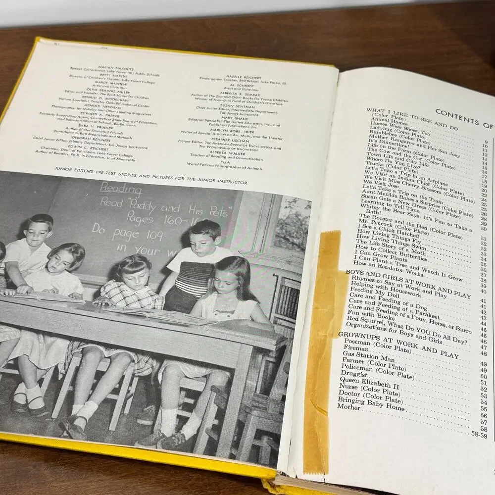 Vintage The Junior Instructor Book 1 Illustrations, Sheet Music Hardcover 1959